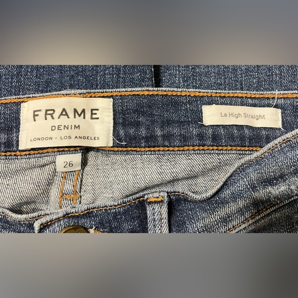 FRAME DENIM LE HIGH STRAIGHT SZ 26 - Picture 5 of 10